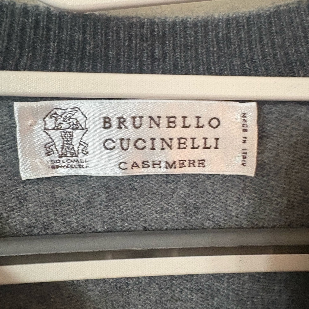 Brunello Cucinelli Charcoal Cashmere Knit